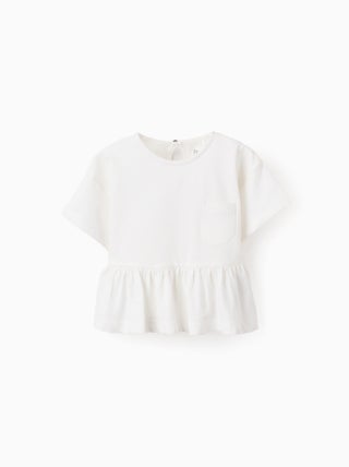 T-shirt avec Poche à Volants