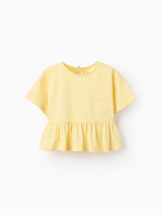 T-shirt avec Poche à Volants