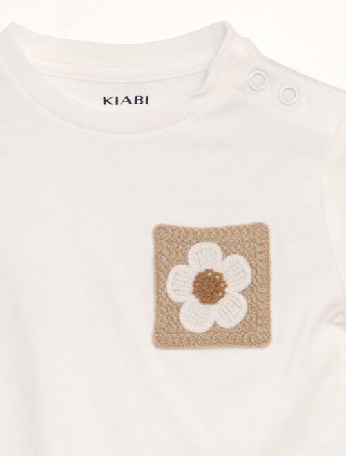 T-shirt avec poche en crochet - Kiabi