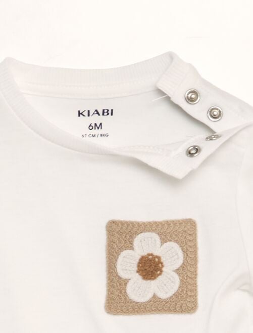 T-shirt avec poche en crochet - Kiabi