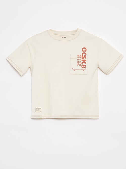 T-shirt avec poche imprimée - Kiabi