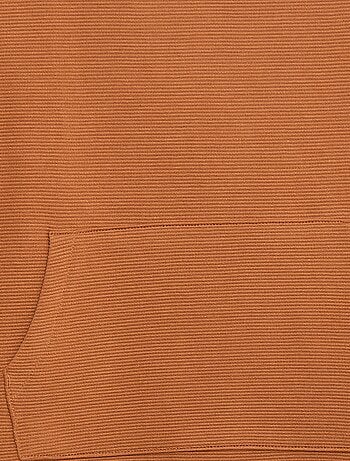 T-shirt avec poche kangourou en maille Ottoman