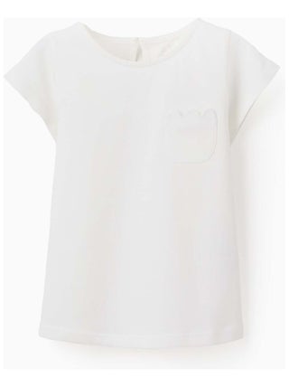 T-shirt avec Poche Ondulée