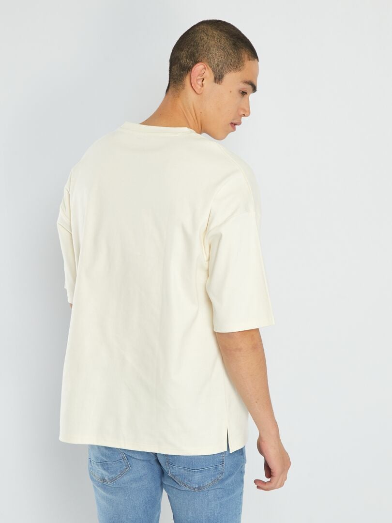 T-shirt avec poche poitrine Blanc - Kiabi