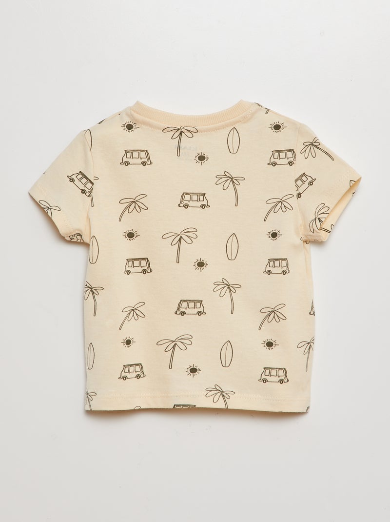 T-shirt avec poche poitrine BLANC - Kiabi