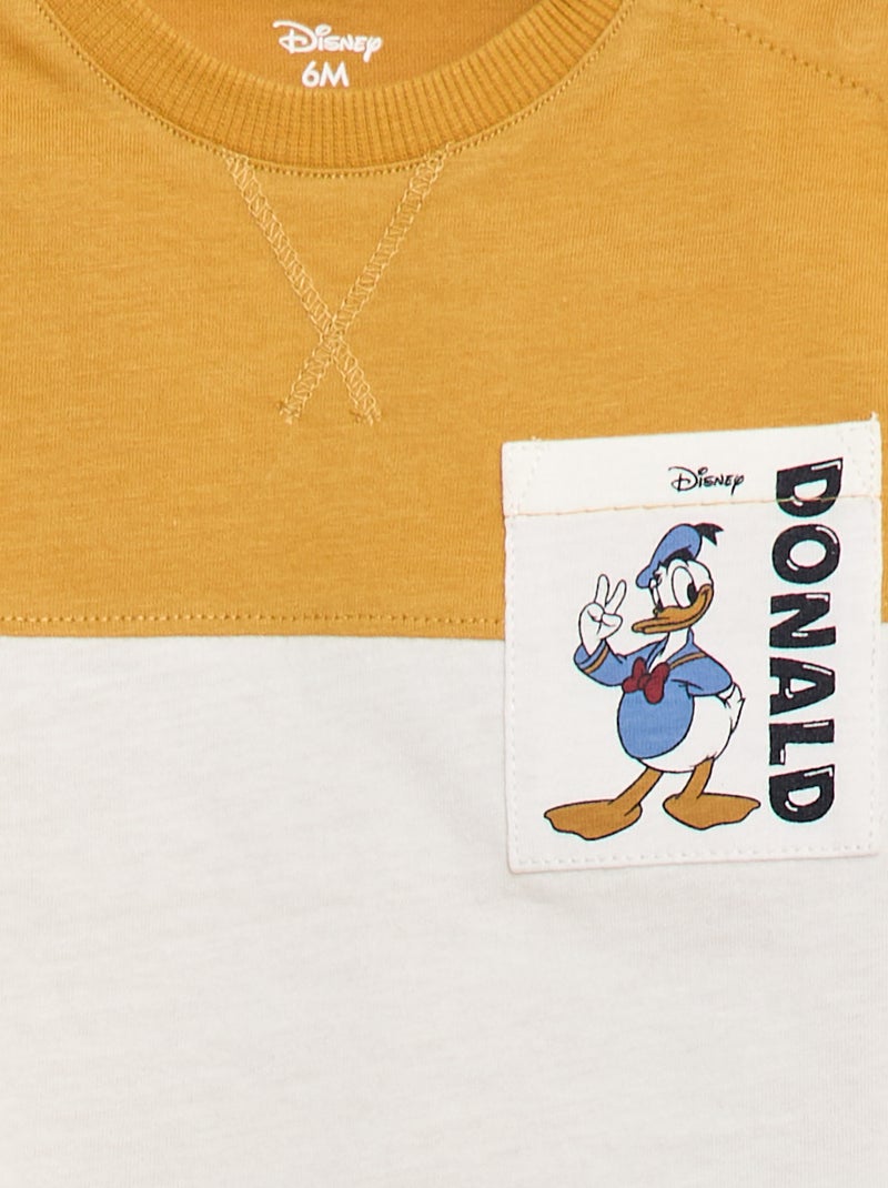 T-shirt avec poche poitrine 'Disney' Jaune - Kiabi