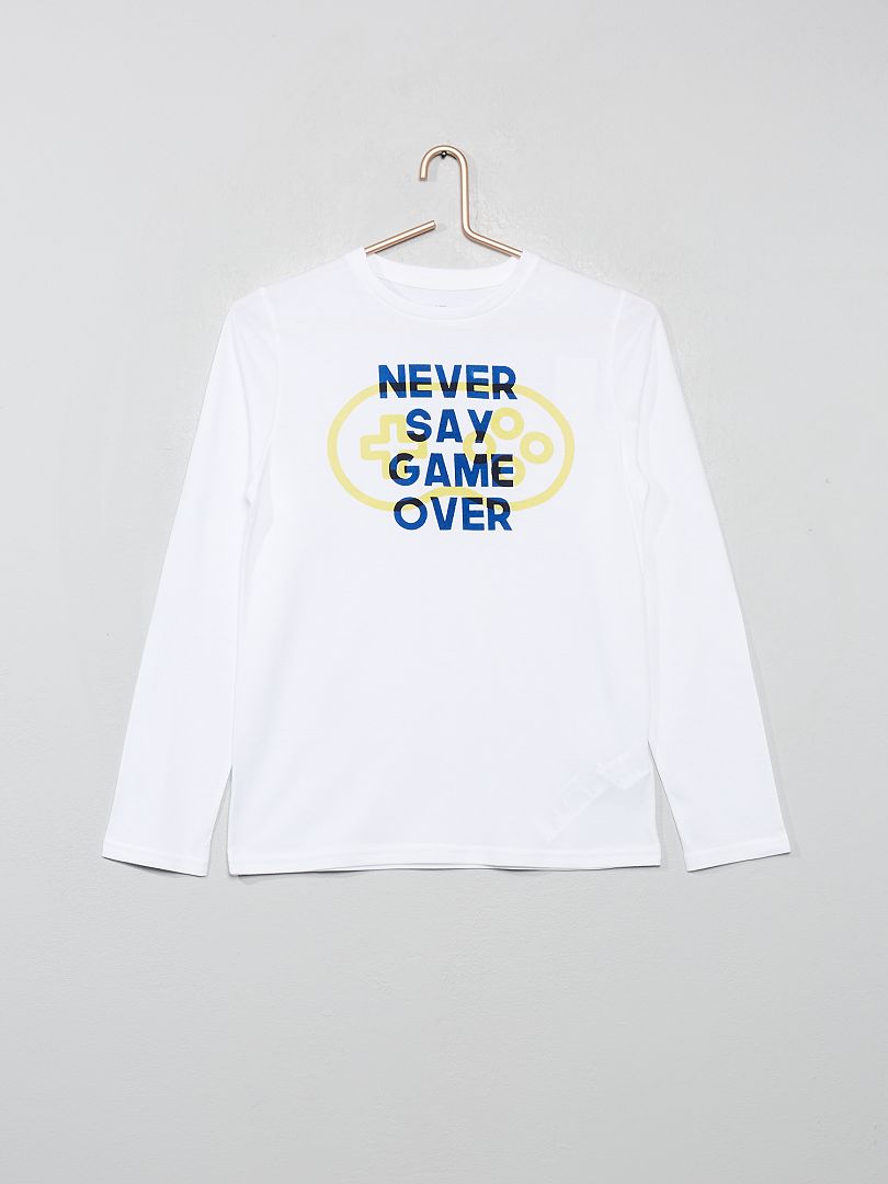 T-shirt avec print blanc/game - Kiabi