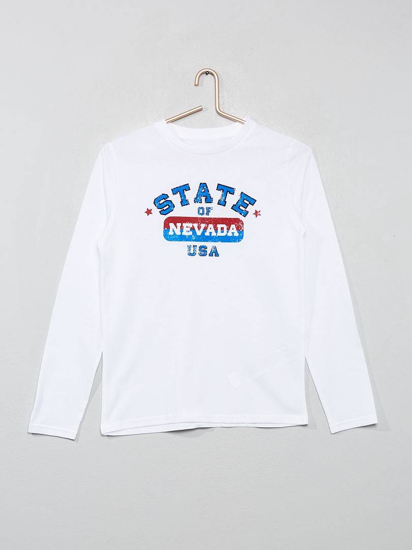 T-shirt avec print blanc/usa - Kiabi