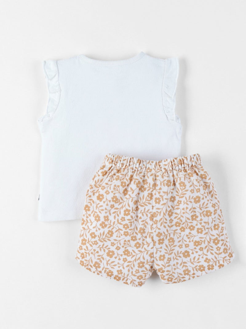 T-shirt avec short, Coton Noukie's Jaune - Kiabi