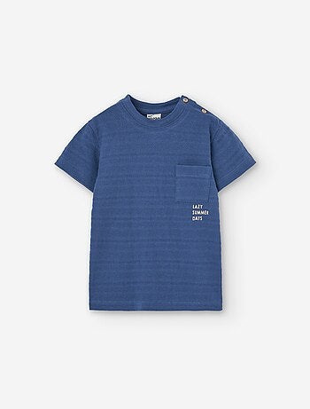 T-shirt avec Texture et Poche