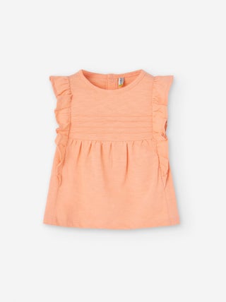 T-shirt avec Volants et Fronces