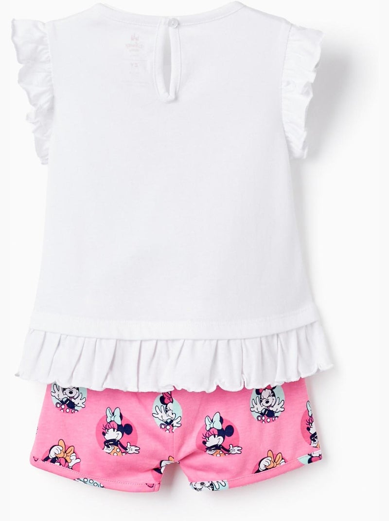 T-shirt avec Volants + Short pour Bébé Fille 'Minnie Mouse'  MINNIE Rose - Kiabi