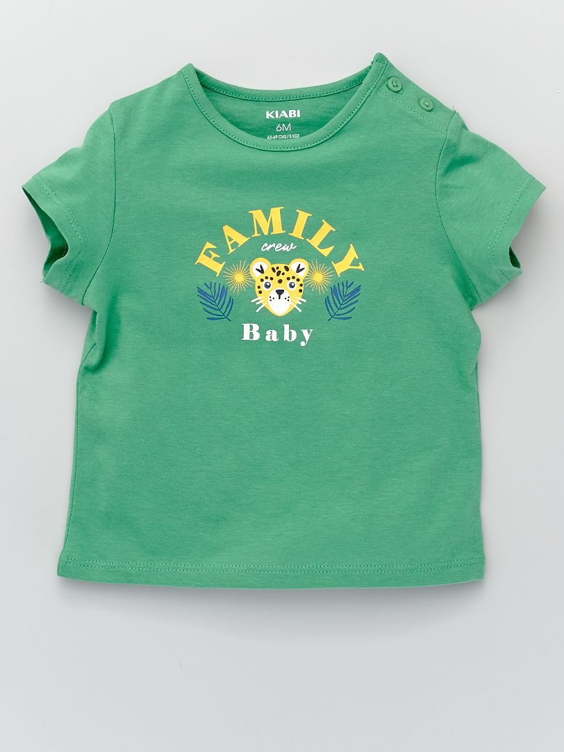 T-shirt 'baby crew' vert - Kiabi