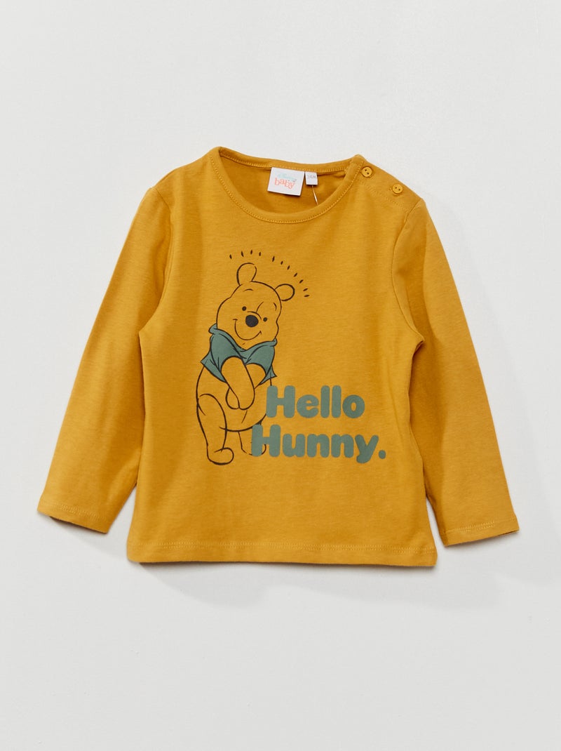 T-shirt 'Baby Disney' à col rond Jaune moutarde - Kiabi