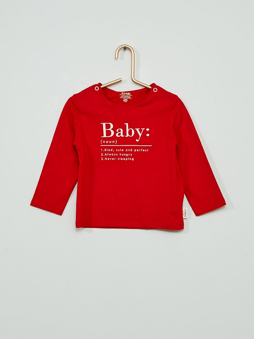 T-shirt 'Baby' rouge - Kiabi