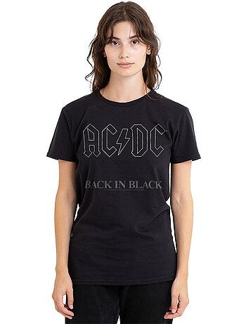 T-shirt back in black - ac/dc