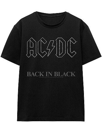 T-shirt back in black - ac/dc
