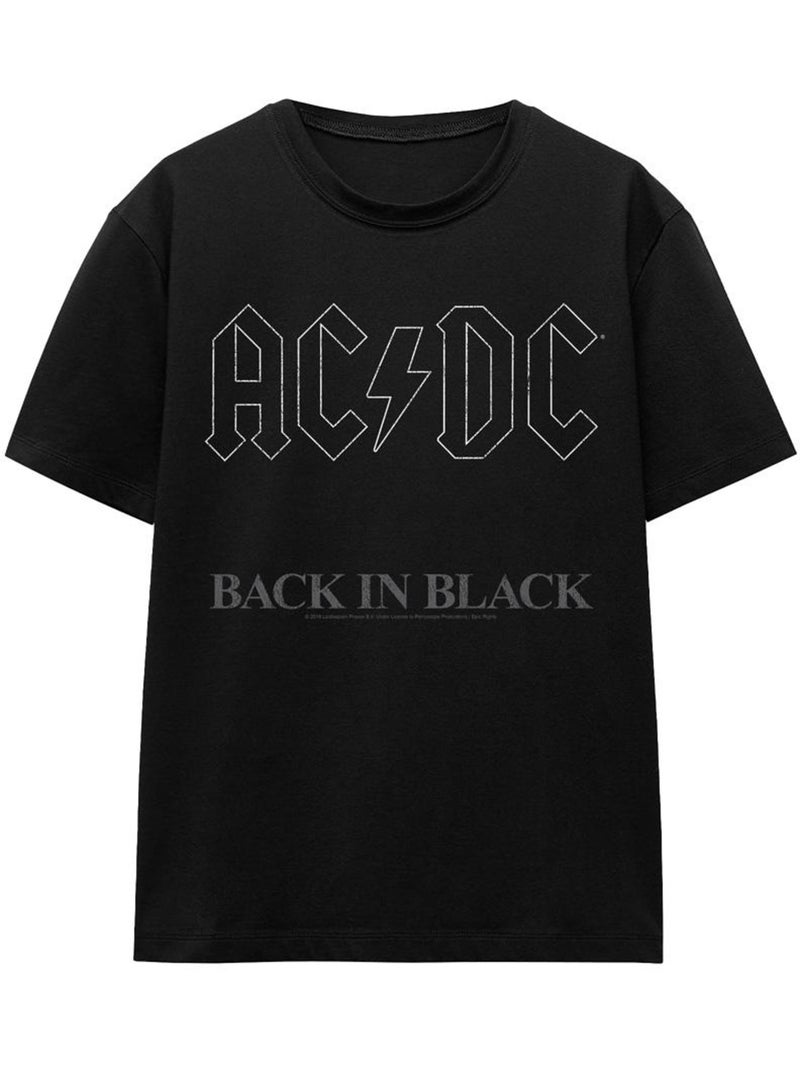 T-shirt back in black - ac/dc Noir - Kiabi