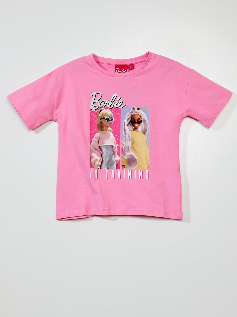 T-shirt 'Barbie' en jersey Rose - Kiabi