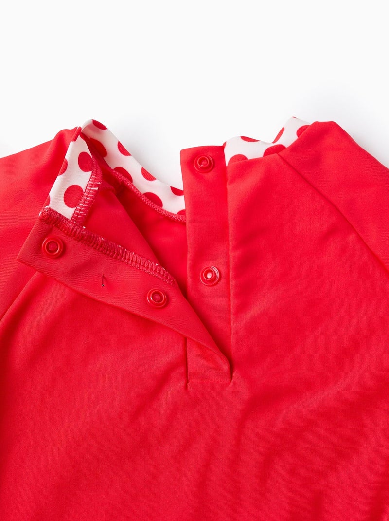 T-shirt + Bas de Bikini UPF80 Rouge - Kiabi