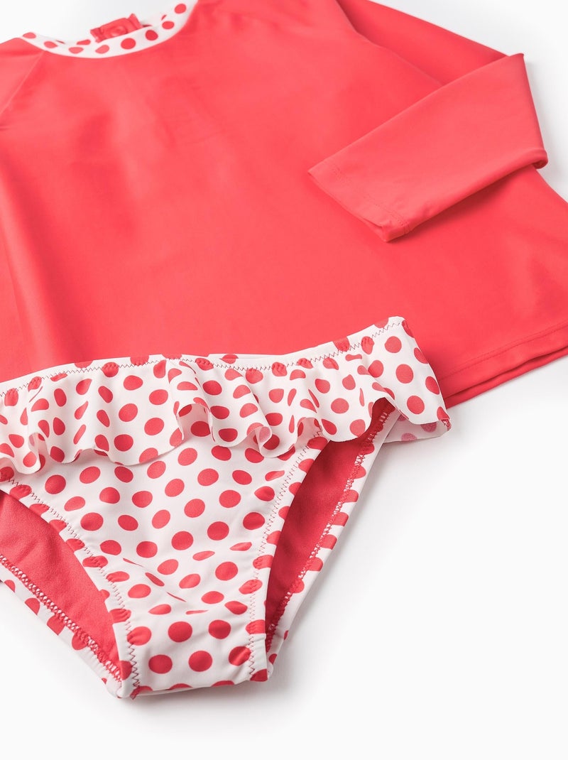 T-shirt + Bas de Bikini UPF80 Rouge - Kiabi