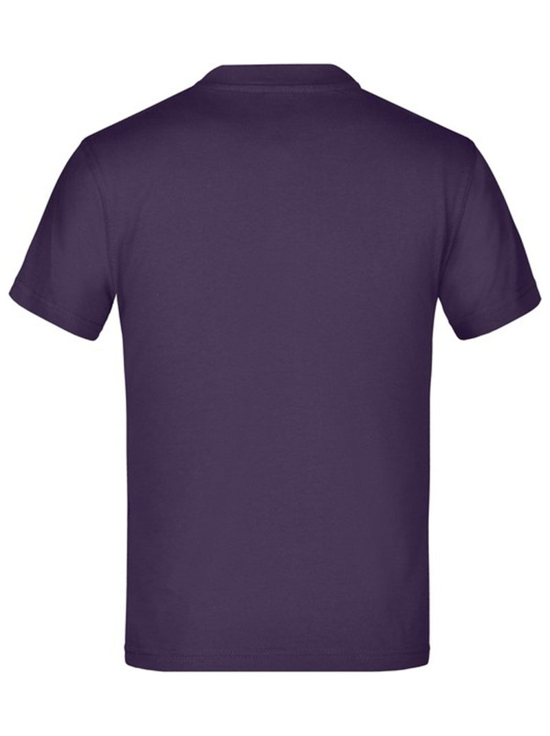 T-shirt basic - james and nicholson Violet aubergine - Kiabi