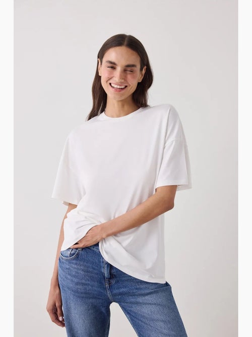 T-shirt basic oversize à manches courtes penti - Kiabi T-shirt basic oversize à manches courtes penti - Kiabi