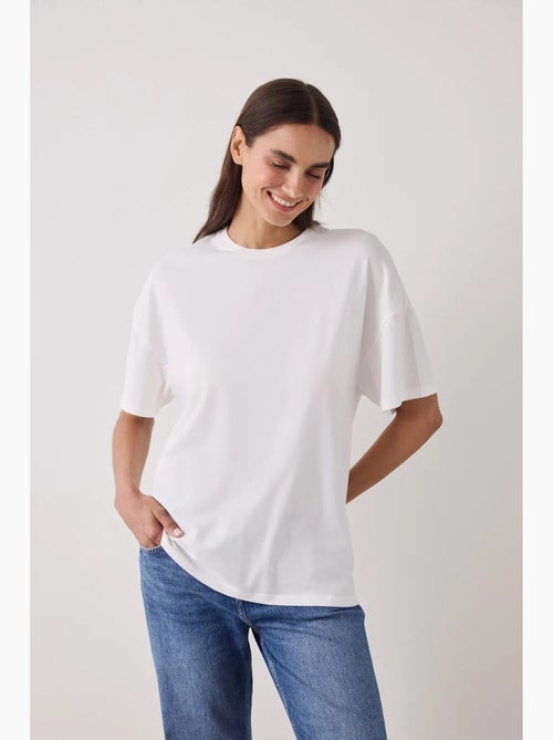 T-shirt basic oversize à manches courtes penti - Kiabi T-shirt basic oversize à manches courtes penti - Kiabi