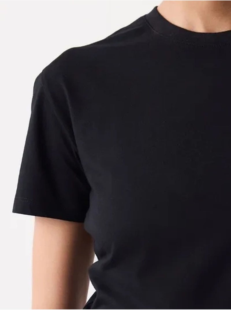 T-shirt basic oversize à manches courtes penti Noir - Kiabi