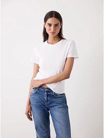 T-shirt basic slim fit à manches courtes penti