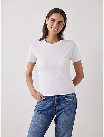T-shirt basic slim fit à manches courtes penti