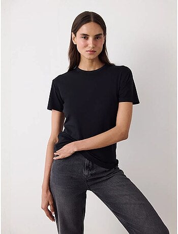 T-shirt basic slim fit à manches courtes penti