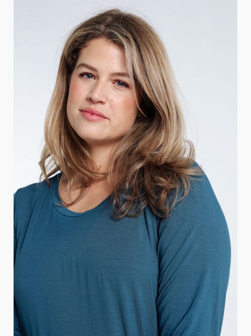 T-shirt basic uni en viscose PAPRIKA - Kiabi