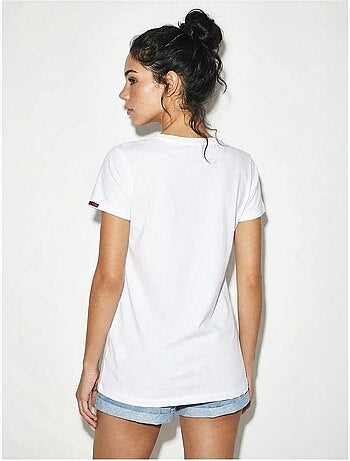 T-shirt basique à col en u brodé lucci