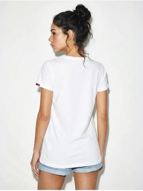 T-shirt basique à col en u brodé lucci - Kiabi T-shirt basique à col en u brodé lucci - Kiabi