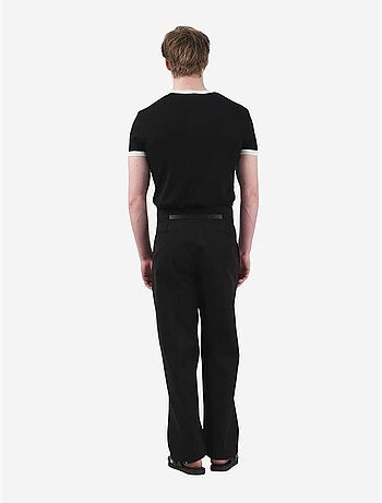 T-shirt basique à col rond avec bordure contrastée giesto