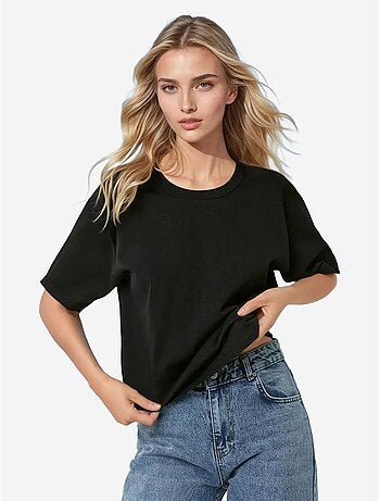 T-shirt basique à col rond en coton hiccup