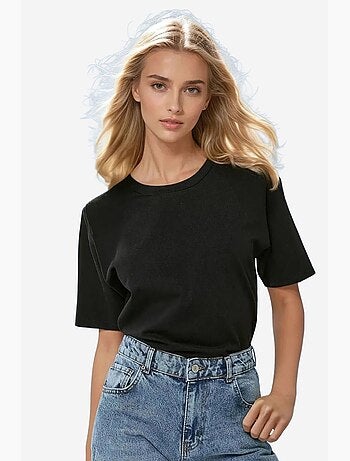 T-shirt basique à col rond en coton hiccup