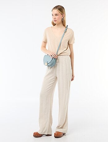 T-shirt basique à manches courtes col V