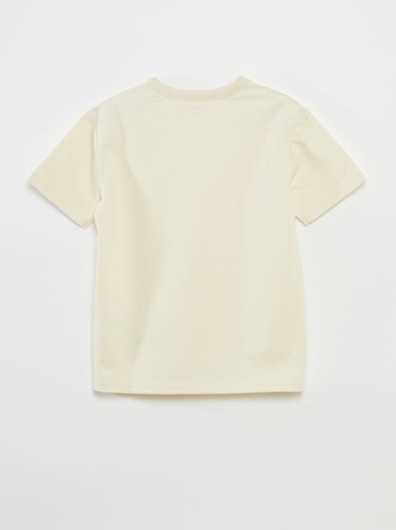 T-shirt basique à manches courtes et col rond BEIGE - Kiabi