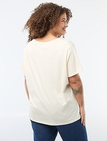 T-shirt basique à manches courtes et col V