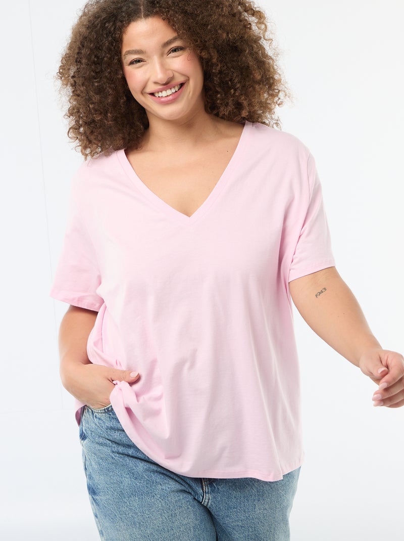 Les Basics : T-shirts enfant Rose | Okaïdi-Obaïbi