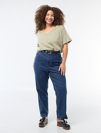 T-shirt basique à manches courtes et col V