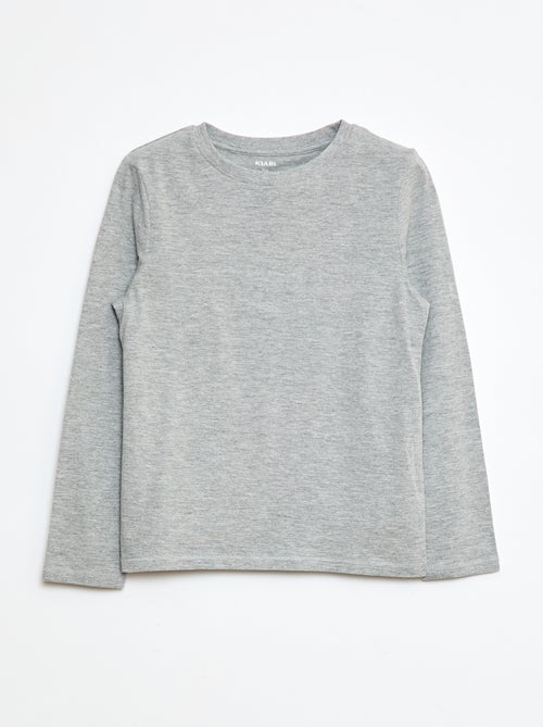 T-shirt basique à manches longues - Kiabi