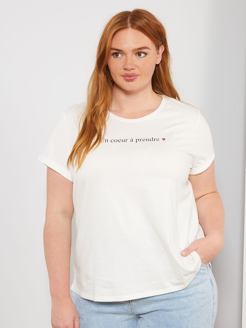 T-shirt basique blanc - Kiabi