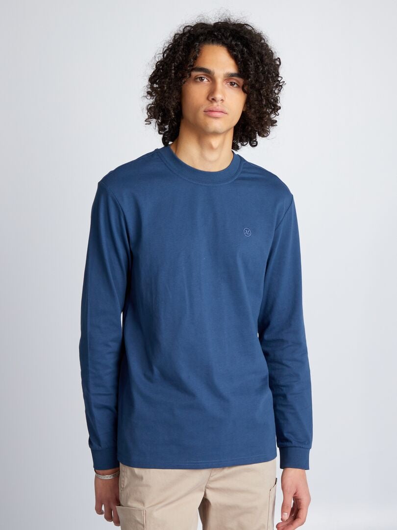 T-shirt basique Bleu - Kiabi