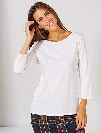 T-shirt basique col bateau