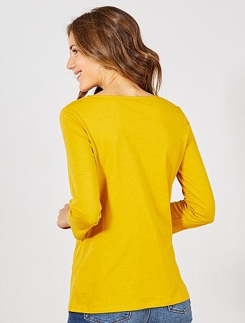 T-shirt basique col bateau - Kiabi