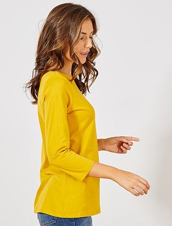 T-shirt basique col bateau - Kiabi