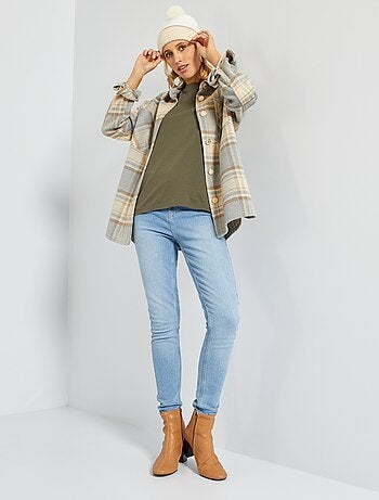 T-shirt basique col bateau - Kiabi